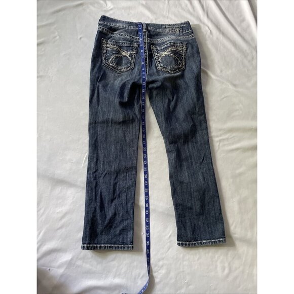 Silver Jeans Co. Womens Suki Capri Bootcut Jeans Size W29 Distressed Denim - Picture 13 of 14
